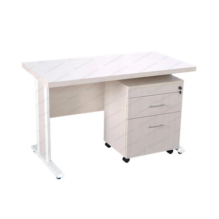Meja Kantor Minimalis Drawer 2 Laci Aman untuk ruang kerja profesional
