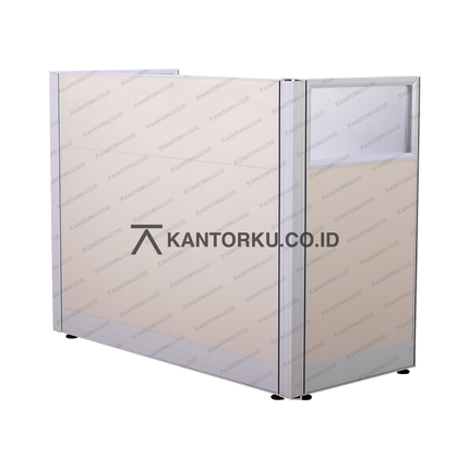 Meja kantor minimalis luas dengan desain modern – Kantorku