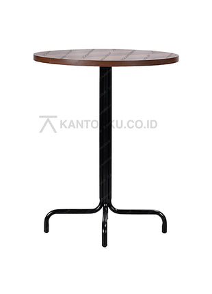 Meja kafe minimalis Cofemo Florida dengan desain kaki tengah bercabang empat — Kantorku.co.id.