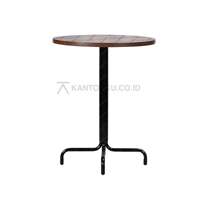 Meja kafe minimalis Cofemo Florida dengan desain kaki tengah bercabang empat — Kantorku.co.id.