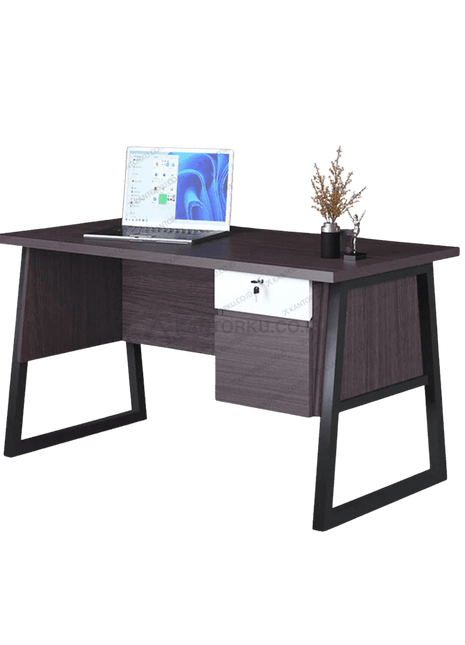 Meja kerja OT 122 modern minimalis finishing Grey Ashtree elegan – Tersedia di Kantorku.co.id