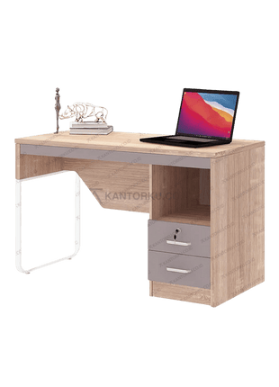 Meja kerja OT 155 modern kombinasi warna Natural dan Colt Beige lembut – Tersedia di Kantorku.co.id