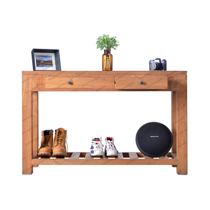 Meja Sudut Drawer Console Laci Kayu berkualitas untuk interior elegan