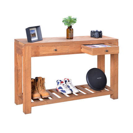 Meja Sudut Drawer Console Laci Minimalis klasik untuk ruang tamu