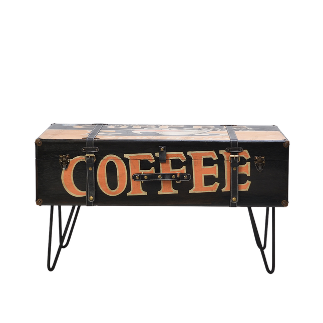 Meja Tamu Retro Industrial Desain koper klasik bernuansa modern