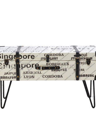 Meja tamu industrial artistik dengan airbrush mural pada top table yang unik – kantorku.co.id