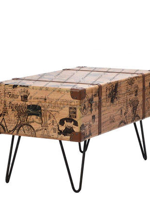 Meja tamu industrial minimalis bergaya koper klasik dengan detail artistik – kantorku

