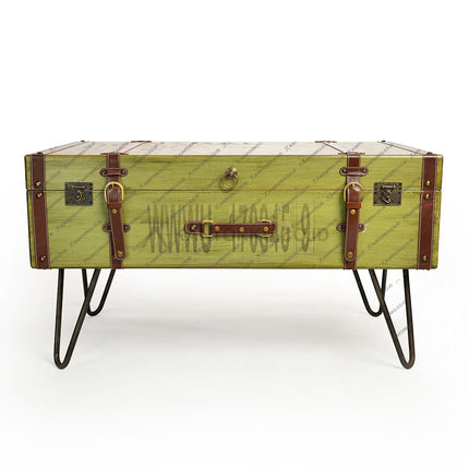 Meja tamu retro industrial dengan tampilan antik dan kaki besi minimalis – kantorku