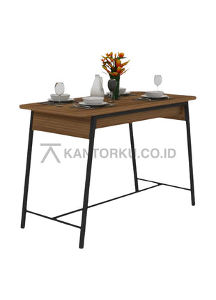 Expo MDN1202 meja makan kayu dan besi modern – kantorku.co.id