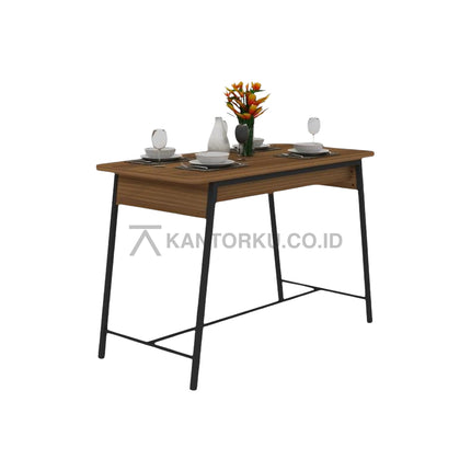 Expo MDN1202 meja makan kayu dan besi modern – kantorku.co.id