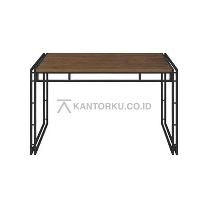 Expo MDN1309 meja makan kayu dan besi hitam elegan – kantorku.co.id
