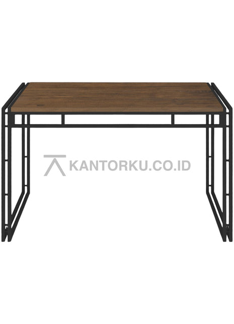 Expo MDN1309 meja makan kayu dan besi hitam elegan – kantorku.co.id