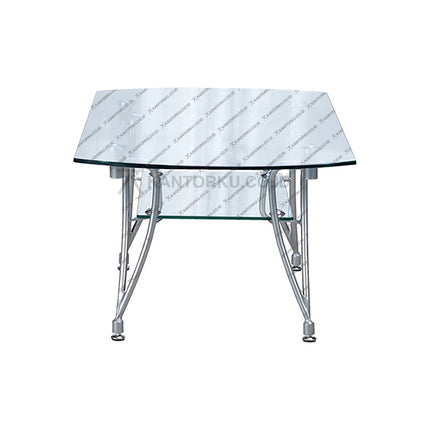 meja kaca premium dengan desain unik dan nuansa mewah — kantorkudotcodotid