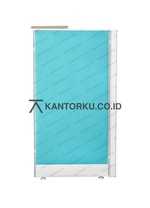 Workstation ergonomis dua pengguna dengan rangka aluminium kokoh – kantorku.co.id