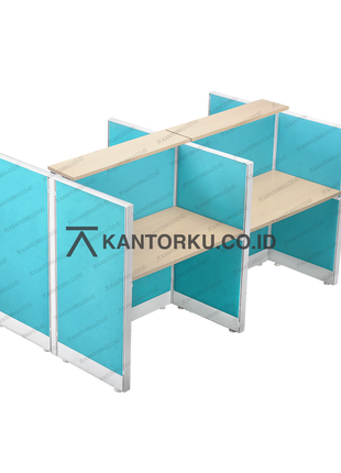 Cubical kantor empat pengguna dengan struktur kokoh untuk penggunaan lama – kantorku.co.id