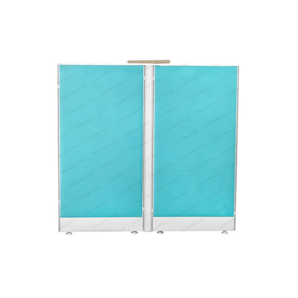 Meja Partisi Evolux 4-Way dengan Ambalan Panel Fabric untuk fokus kerja kantor