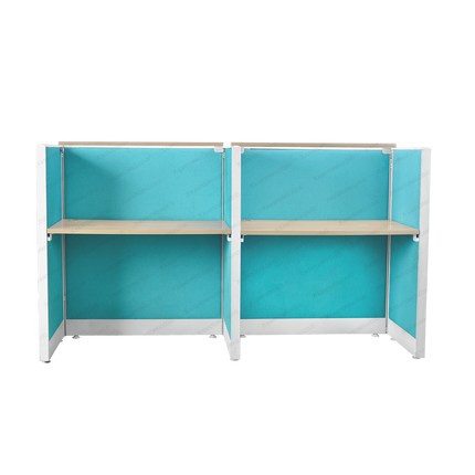 Meja Workstation Modern Evolux 4-Way dengan Ambalan Ergonomis untuk produktivitas tim