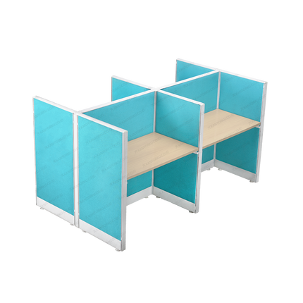 Meja Workstation Evolux 4-Way Panel Fabric untuk privasi visual
Meja Partisi Kantor Evolux 4-Way Rangka Aluminium Kokoh dan stabil