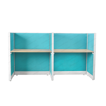 Meja Workstation Evolux 4-Way Panel Fabric untuk privasi visual