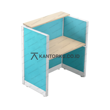 Meja partisi Evolux dengan tampilan minimalis dan fungsional — kantorku.co.id