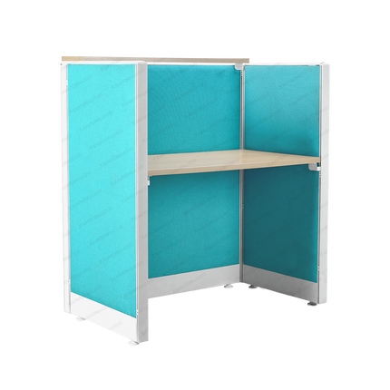 Meja Workstation Modern Evolux Solo dengan Ambalan untuk ruang kerja rapi