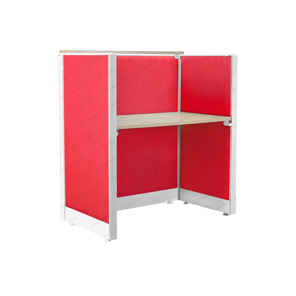 Meja Workstation Evolux Solo dengan Ambalan Panel Kain untuk area kerja nyaman