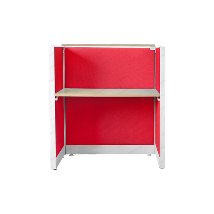 Meja Partisi Kantor Evolux Solo dengan Ambalan Top Cherry atau Beige Elegan dan profesional