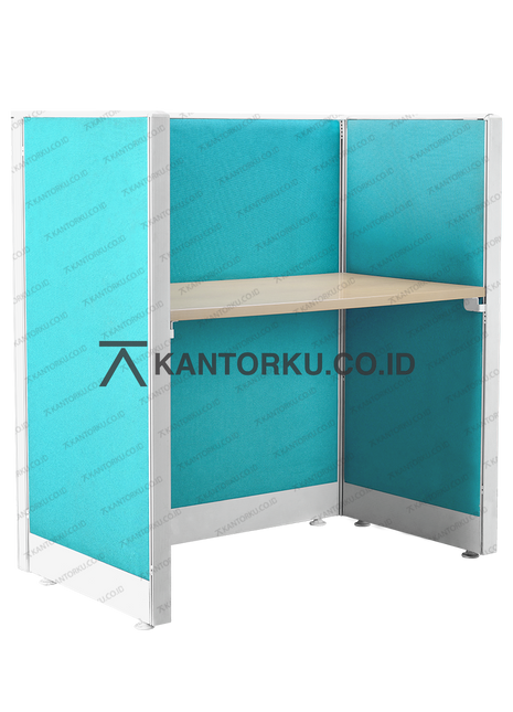 Meja kerja Evolux dengan ambalan atas untuk dokumen — kantorku
