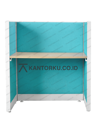 Meja cubical Evolux dengan struktur rangka kuat — kantorkudotcodotid
