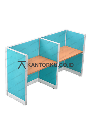 Partisi kantor 2-way dengan desain modern dan rangka aluminium – kantorku.co.id