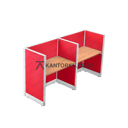 Partisi kerja modern dengan meja hangat dan rangka kuat – kantorku.co.id