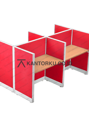 Meja Partisi HAROLD Evolux Top Cherry 4 Way | 100