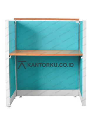 Cubical workstation Evolux dengan panel kain peredam — kantorkudotcodotid