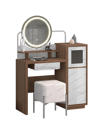 Meja rias MR Dante modern elegan finishing Romanian Walnut – Tersedia di Kantorku.co.id
