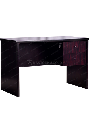 Meja kantor Horse Metal warna kayu natural elegan – kantorku.co.id