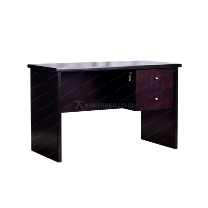 Meja kantor Horse Metal warna kayu natural elegan – kantorku.co.id