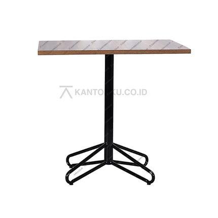 meja serbaguna elegan dengan kaki bintang besi hitam dan permukaan kayu alami — kantorkudotcodotid