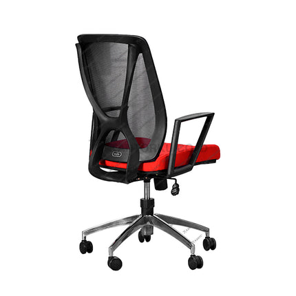 Kursi Kantor Ergonomis - Kursi Kerja desain Minimalis - Kursi Staff - Kursi Karyawan - kursi dengan roda , dengan sandaran lengan, dan hidrolik  - Kursi Kaki Aluminium - kursi desain elegan harga ramah di kantong - Savello - KANTORKU