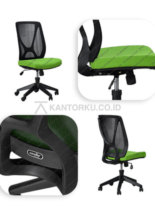 Kursi Kantor Ergonomis - Kursi Kerja desain Minimalis - Kursi Staff - Kursi Karyawan - kursi dengan roda , tanpa sandaran lengan, dan hidrolik - kursi desain elegan harga ramah di kantong - SAVELLO - KANTORKU.co.id Solusi Tepat Kebutuhan Kantor Kamu!! 
