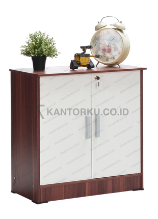 Lemari penyimpanan minimalis berbahan particle board ukuran 70x38x72 cm – Kantorku.co.id