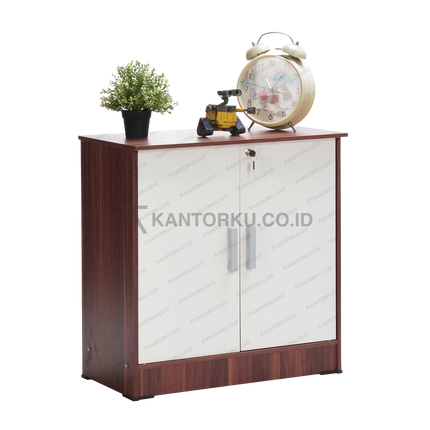 Lemari penyimpanan minimalis berbahan particle board ukuran 70x38x72 cm – Kantorku.co.id
