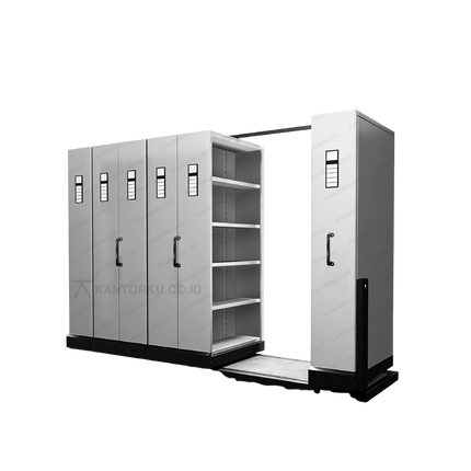 Mobile File Alba Metal penyimpanan berkas skala besar tertutup rapat – Kantorku.co.id