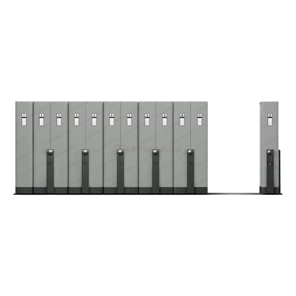 Mobile filing cabinet dengan 180 kompartemen penyimpanan