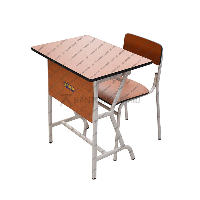 Set meja kursi sekolah Futura MJ FTR606 & KS FTR106 kokoh dan ringkas - Kantorku