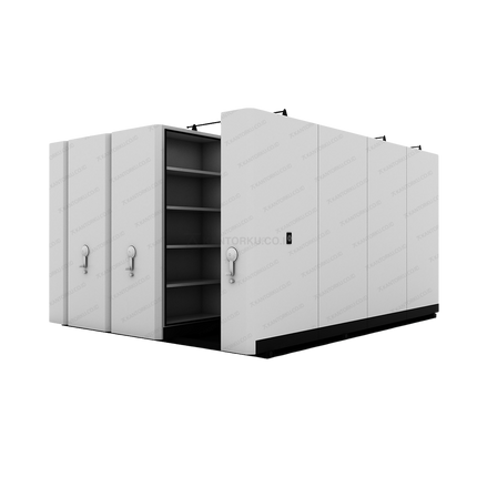 Mobile File Forte QD6 rak arsip geser mekanis dengan 6 bay untuk penyimpanan dokumen - Tersedia di Kantorku.co.id