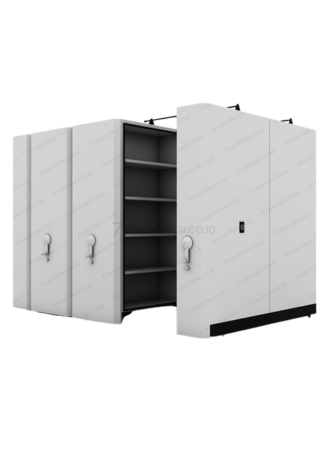 Forte Mobile File TW6 sistem penyimpanan arsip mekanis dengan desain efisien dan kapasitas besar - Tersedia di Kantorku.co.id