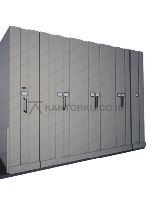 Mobile File Storage Elite MF100-5B-40C berbahan baja dengan powder coating anti karat – kantorkudotcodotid