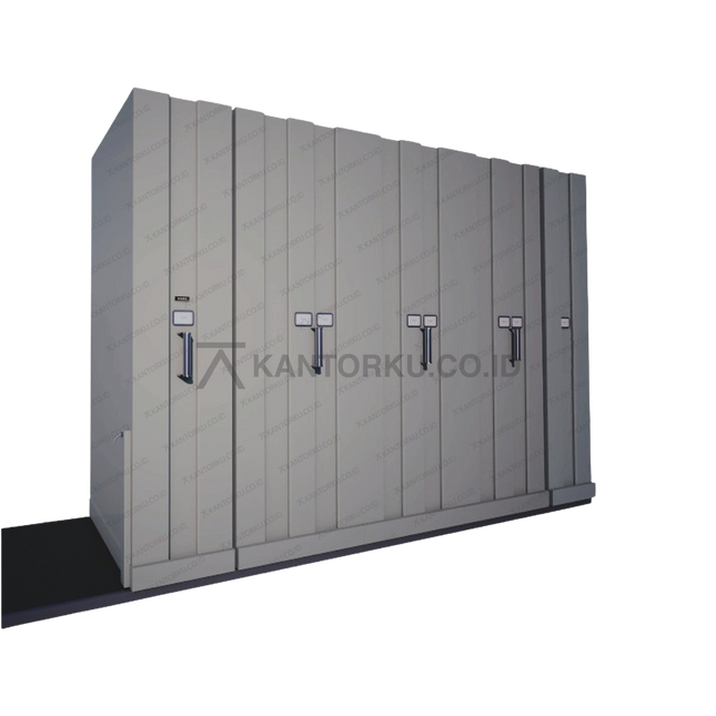 Mobile File Storage Elite MF100-5B-40C berbahan baja dengan powder coating anti karat – kantorkudotcodotid