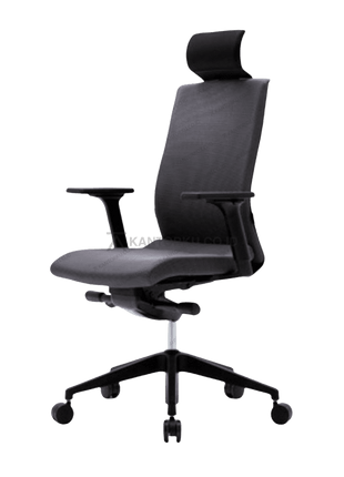 Kursi kantor FIRM desain modern dengan dudukan mesh nyaman. Tersedia di Kantorku.co.id.