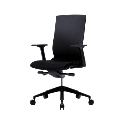 Kursi kerja FIRM MO307 upgrade dengan 3D adjustable armrest ergonomis. Tersedia di Kantorku.